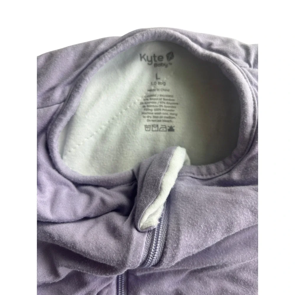 Kyte Baby Sleep Bag Walker Large 1.0 TOG Purple Lavender Bamboo Rayon Sleepsack